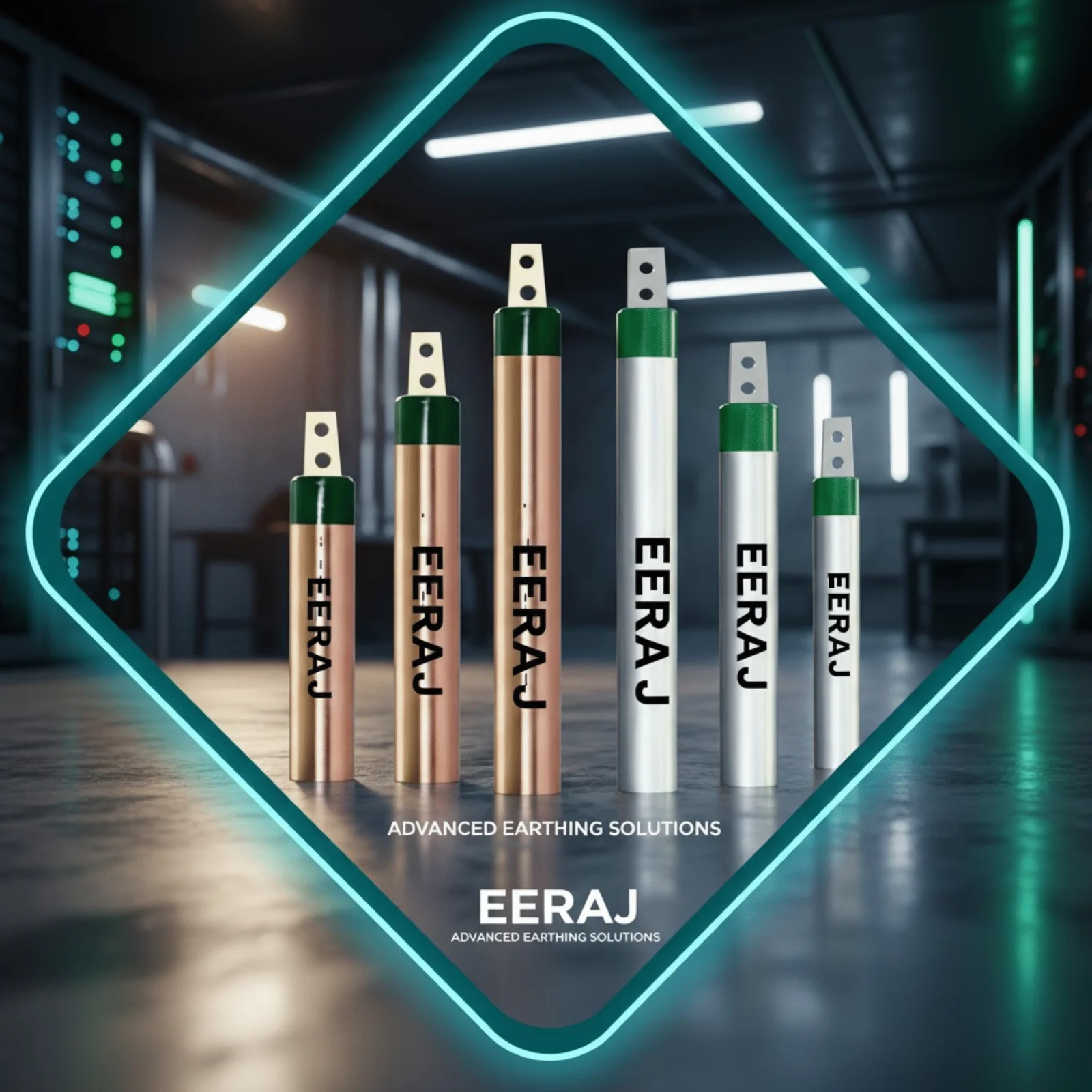 Eeraj earthing electrode range for data centre and telecom applications